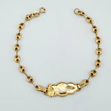 Pulso Bebé Placa GC 1.85gr / 14cm-3.5mm Oro Amarillo 18K