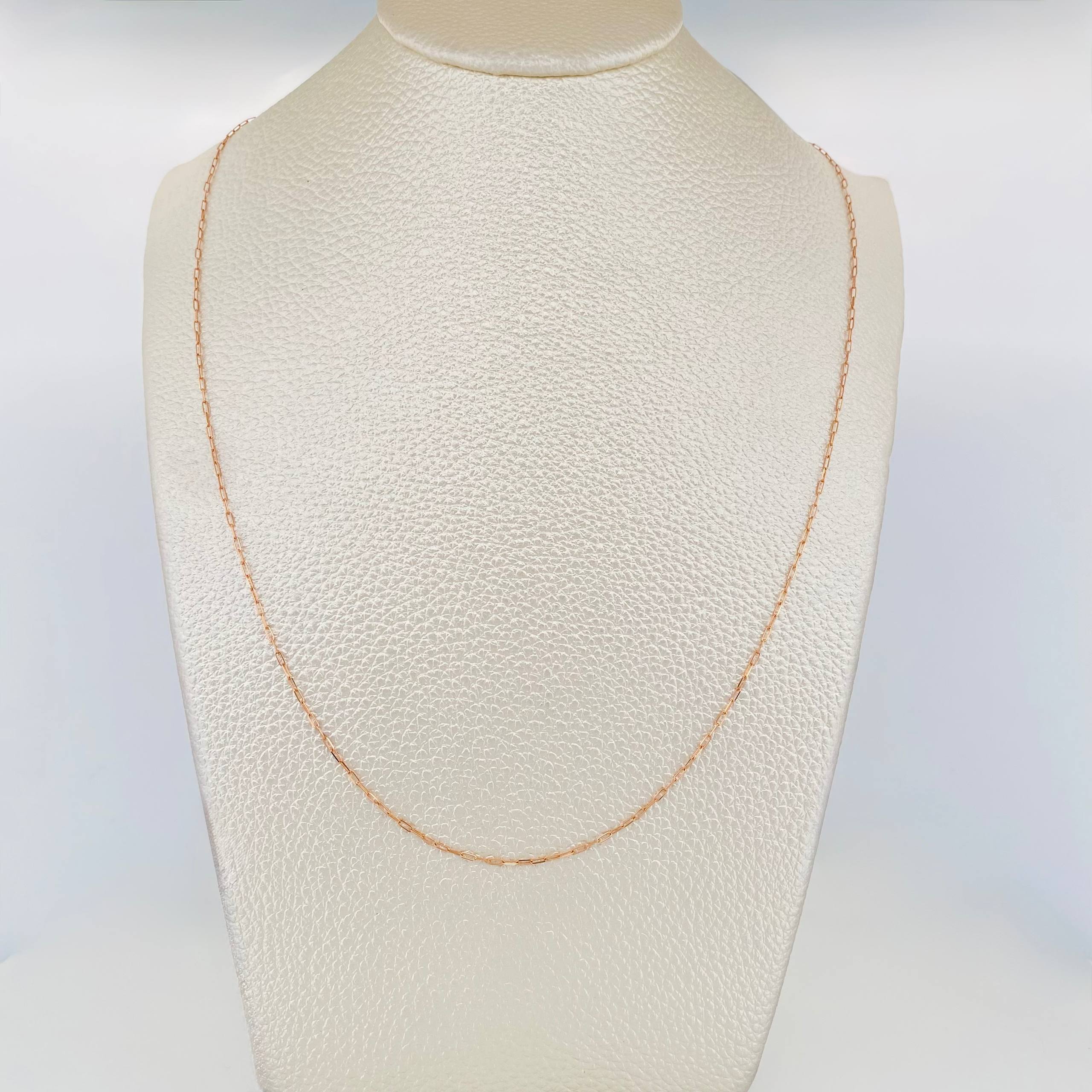 Cadena Cajon 0.8 g / 40.5 cm / 1.19 mm Oro Rosa 18K