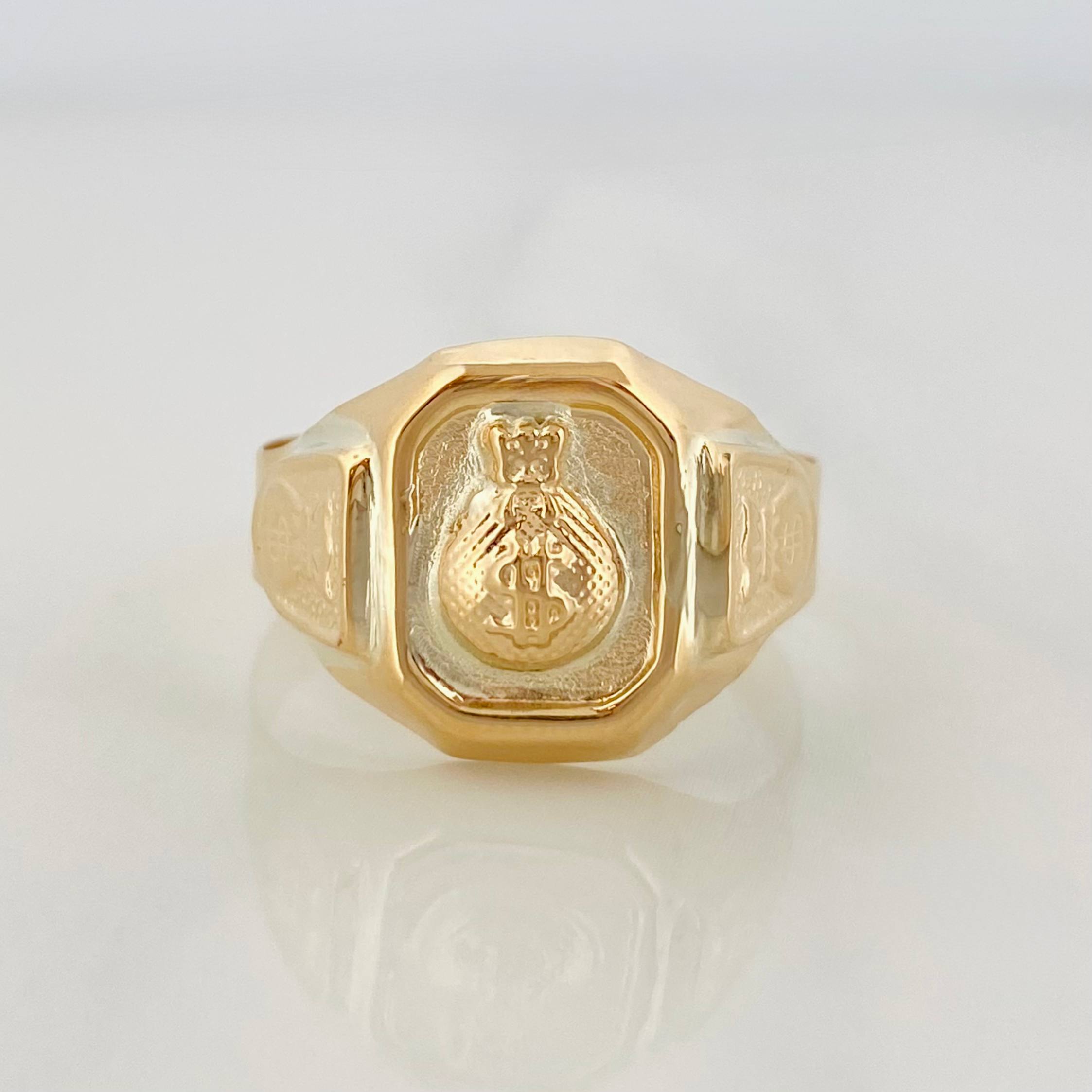 Anillo Bolsa De Dinero 4.05 g / T12 Oro Amarillo 18K