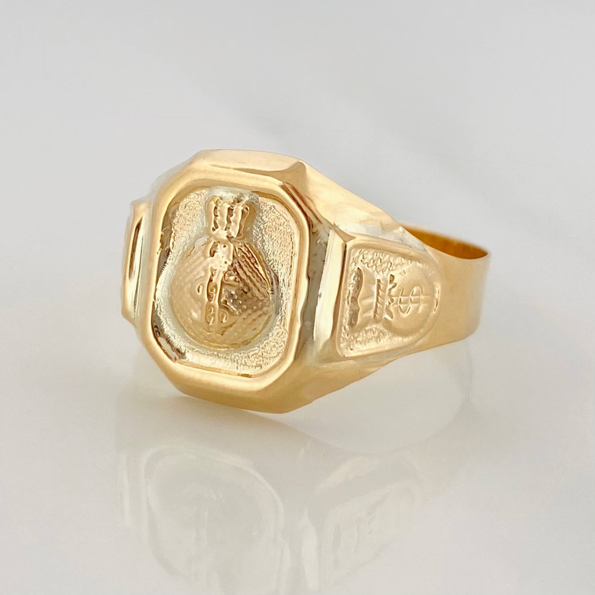 Anillo Bolsa De Dinero 4.05 g / T12 Oro Amarillo 18K