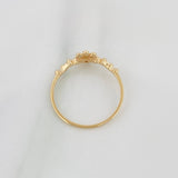 Anillo Flores 1.3 g / T7 1/4 Oro Amarillo 18K