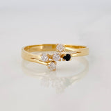 Anillo Piedras 1.75 g / T7 1/2 Oro Amarillo 18K