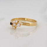 Anillo Piedras 1.75 g / T7 1/2 Oro Amarillo 18K