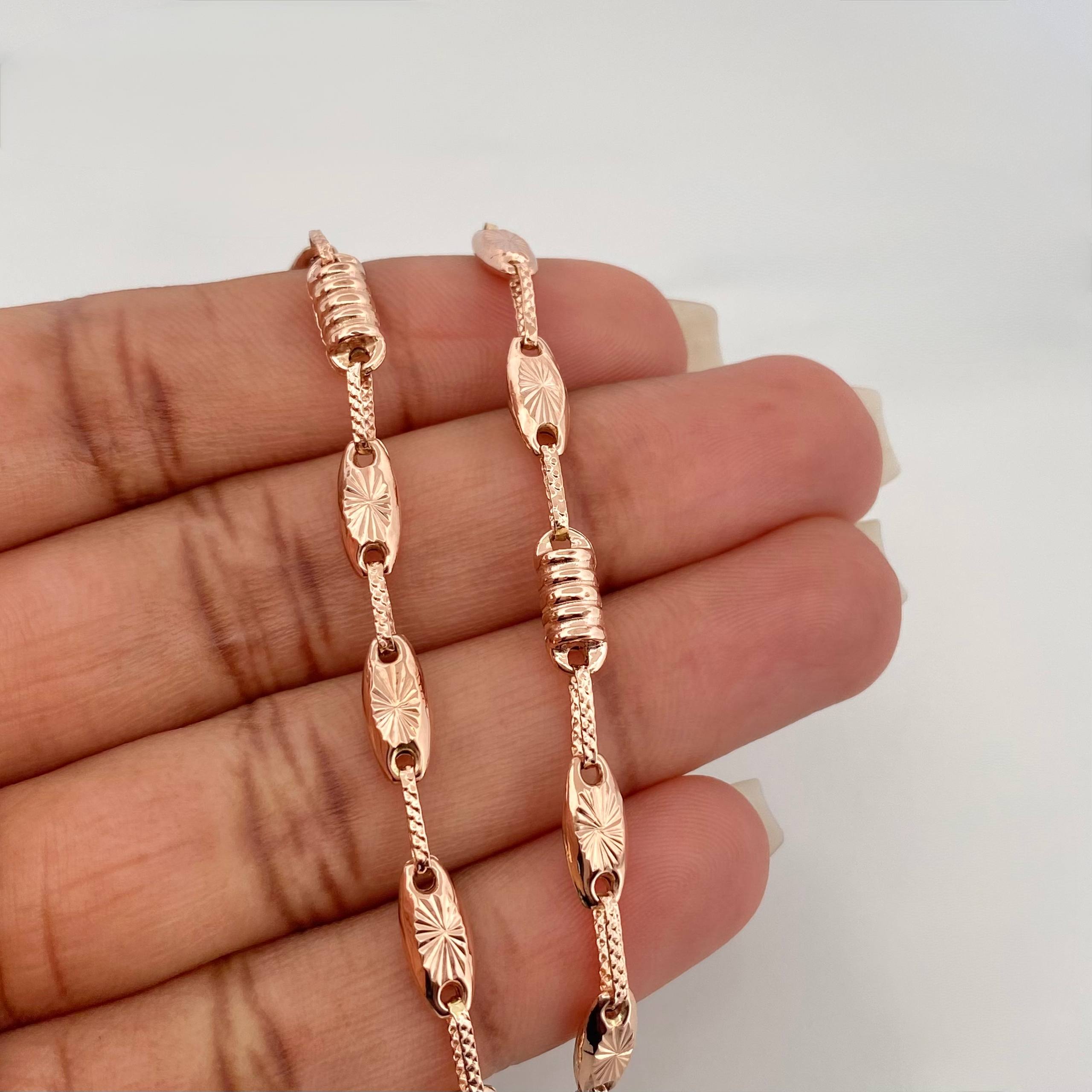 Pulso Rustico Tornillo 4.75 g / 23 cm / 3.5 mm Oro Rosa 18K