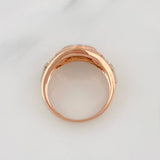 Anillo Sello Ovalado 8.9 g / T10 1/4 Dos Oros Blanco Rosa 18K