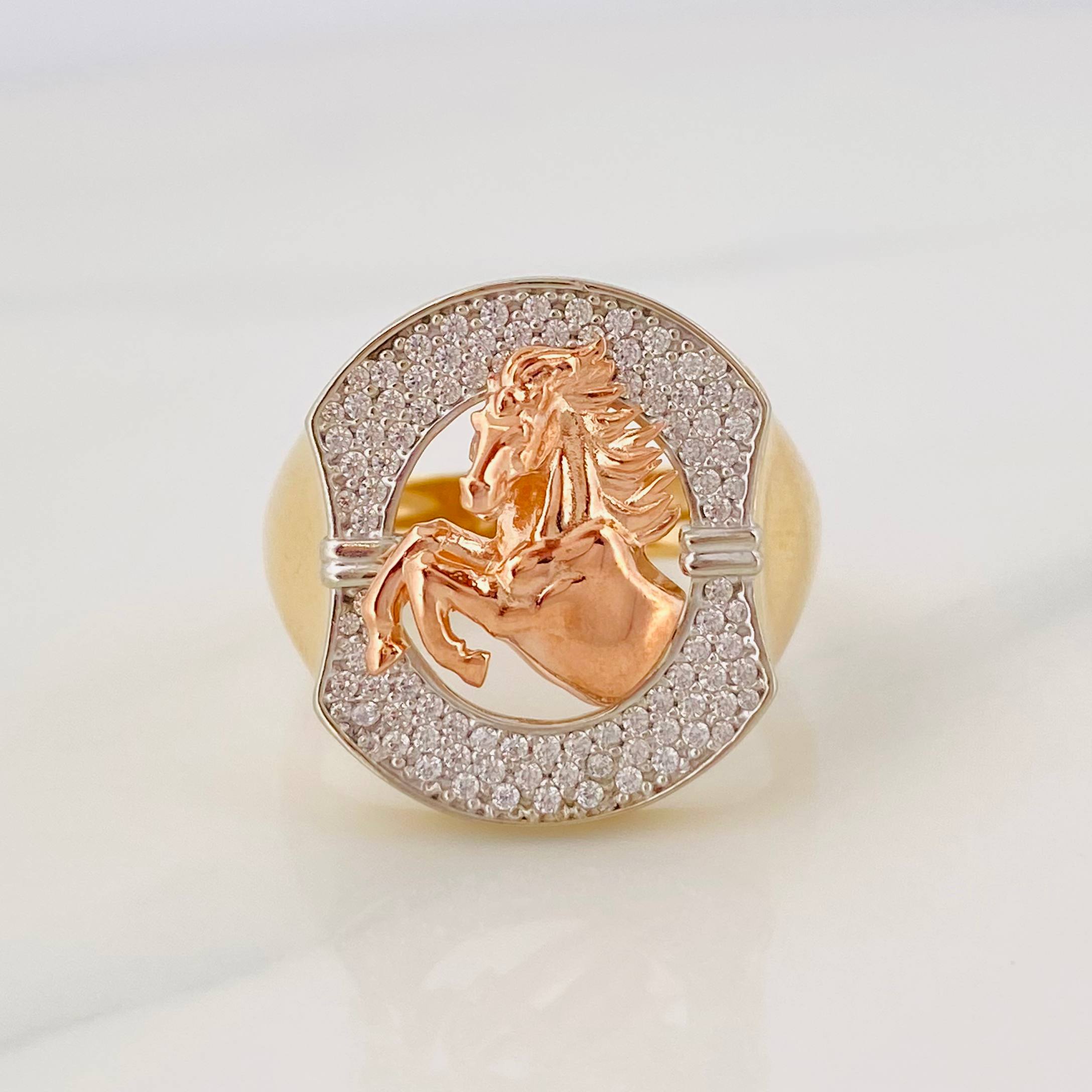 Anillo Caballo 8 g / T10 Tres Oros 18K