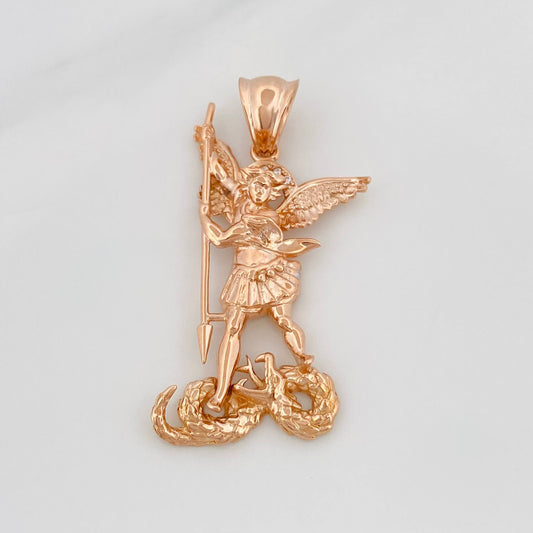 Dije San Miguel Arcangel 9.9 g / 4.5 cm Oro Rosa 18K