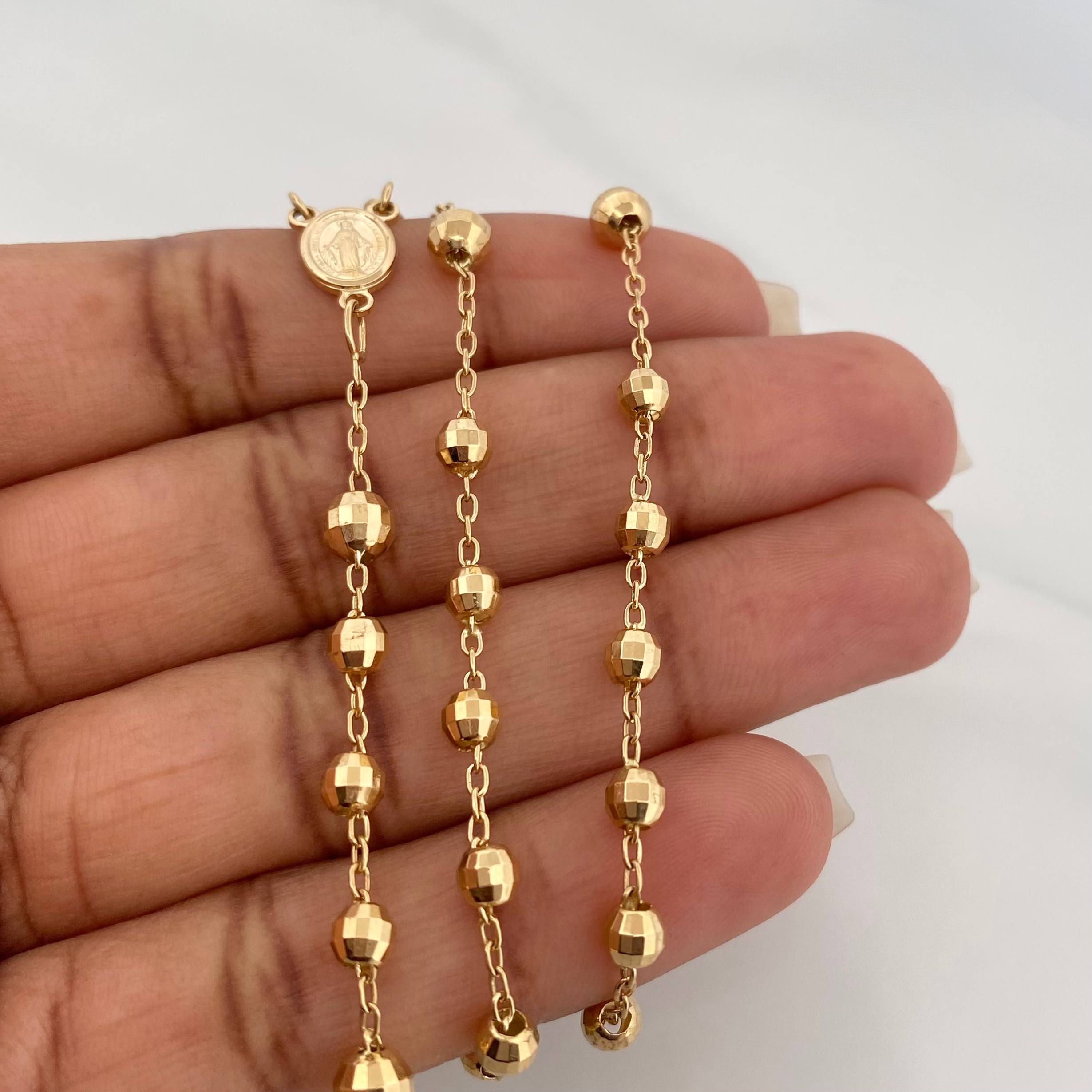 Rosario Virgen De La Milagrosa 14.7 g / 42 cm / 4mm-5 mm Oro Amarillo 18K