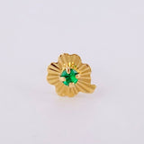 Piercing Trebol Chispa Central 0.45g / 1.1cm Oro Amarillo 18K