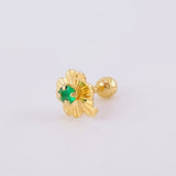 Piercing Trebol Chispa Central 0.45g / 1.1cm Oro Amarillo 18K