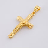 Dije Cruz Cristo Cuatro Destellos Mate 1.25g / 3.4cm Oro Amarillo 18K