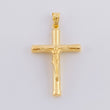 Dije Cruz Cristo Mate 1.8g / 3.9cm Oro Amarillo 18K