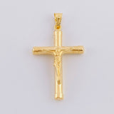 Dije Cruz Cristo Mate 1.75g / 3.9cm Oro Amarillo 18K
