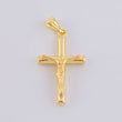 Dije Cruz Cristo Mate 1.35g / 3.5cm Oro Amarillo 18K