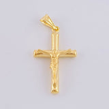 Dije Cruz Cristo Mate 1.35g / 3.5cm Oro Amarillo 18K