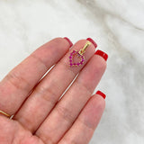Dije Corazon 1.4gr / 1.8cm /  Rubíes 40pts Oro Amarillo (Joya) ©
