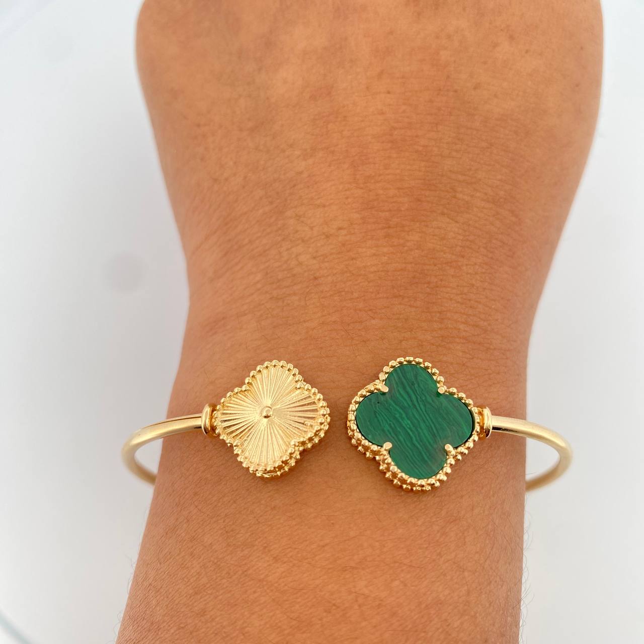 Pulso Aro Trebol  7.95gr / 19cm / 2.14mm Oro Amarillo Nac.Esp. 18K %