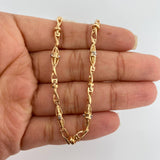 Cadena Dubai 30.65gr / 62.5cm / 3.9mm Dos Oros Amarillo Blanco 18K %