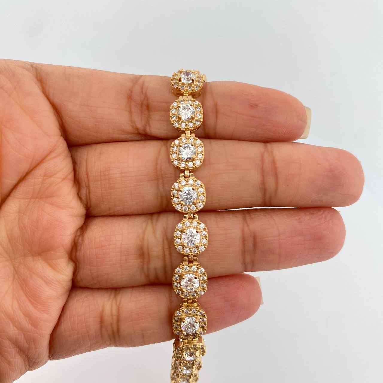 Pulso Tennis 20.75gr / 17.5cm / 7.8mm Oro Amarillo Nac.Esp. 18K %