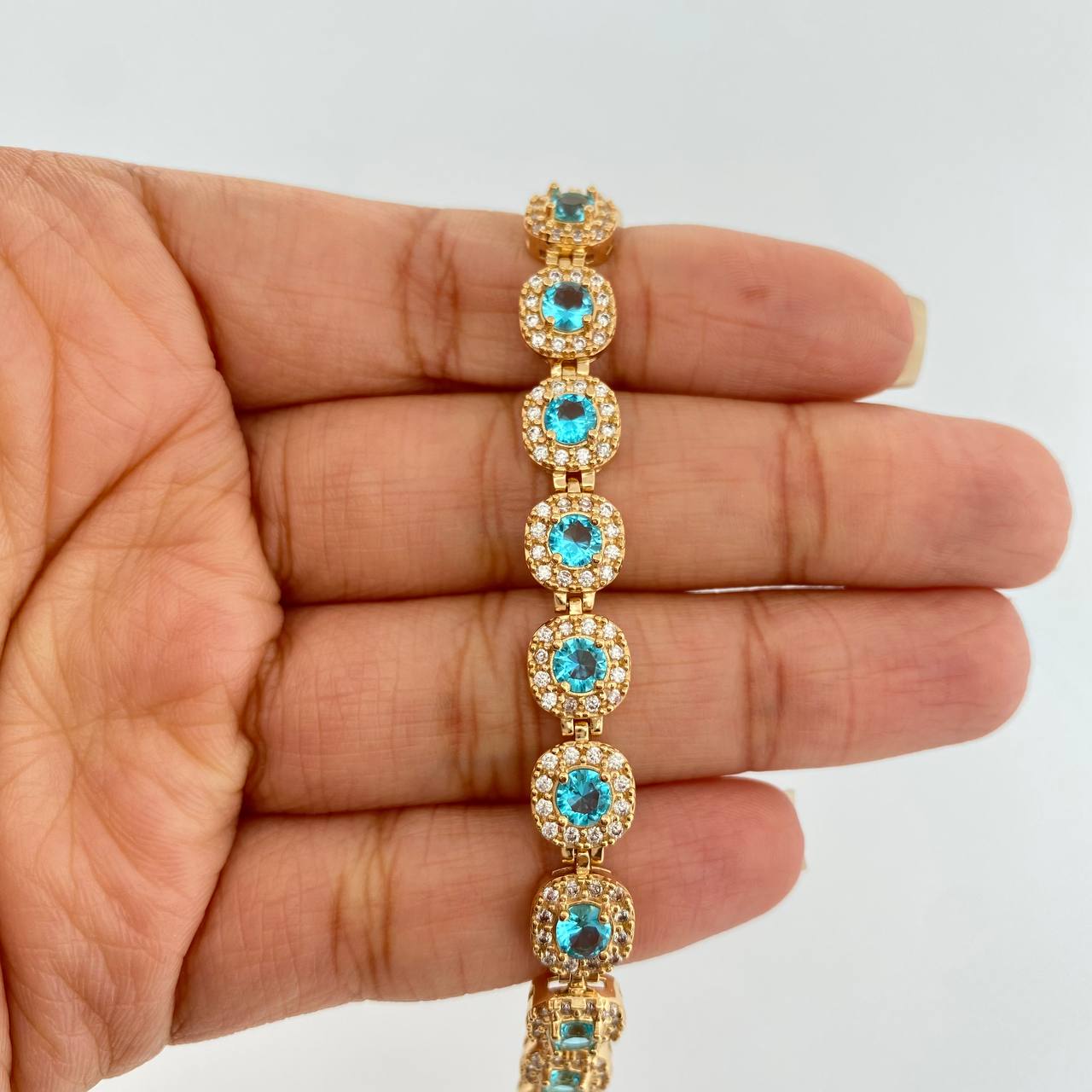 Pulso Tennis 18.6gr / 16.8cm / 8mm Oro Amarillo Nac.Esp. 18K %