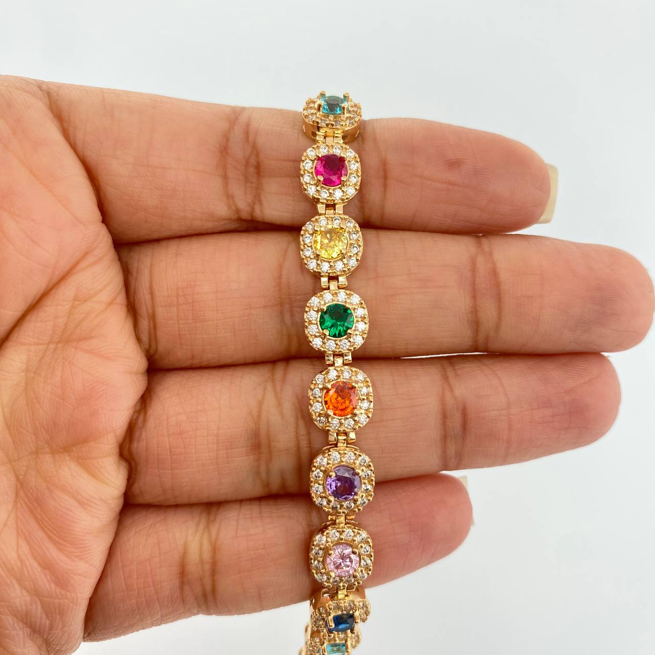 Pulso Tennis 18.9gr / 16.6cm / 7.65mm Oro Amarillo Nac.Esp. 18K %