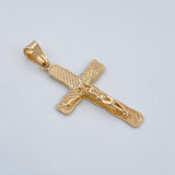 Dije Cruz Cristo  2.6gr / 4cm / Oro Amarillo 18K %