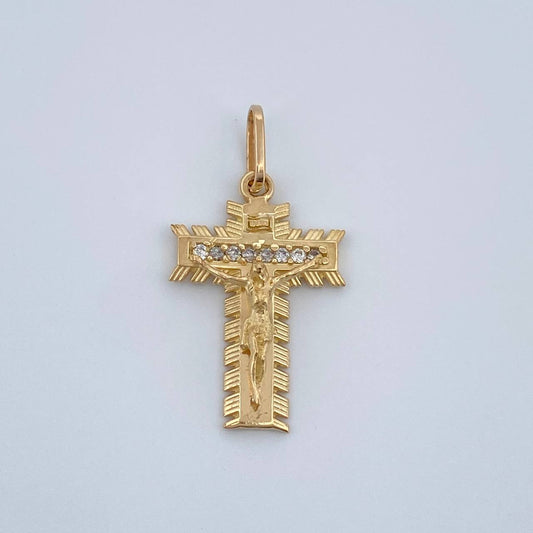 Dije Cruz Cristo Milagroso 2.1gr / 2.5cm / Oro Amarillo 18K %