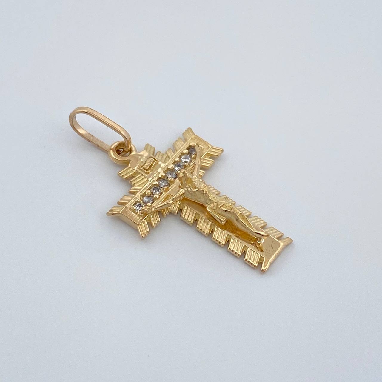 Dije Cruz Cristo Milagroso 2.1gr / 2.5cm / Oro Amarillo 18K %