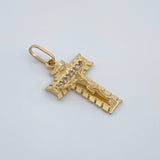 Dije Cruz Cristo Milagroso 2.15gr / 2.5cm / Oro Amarillo 18K %