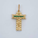 Dije Cruz Cristo Milagroso 2.15gr / 2.5cm / Oro Amarillo 18K %