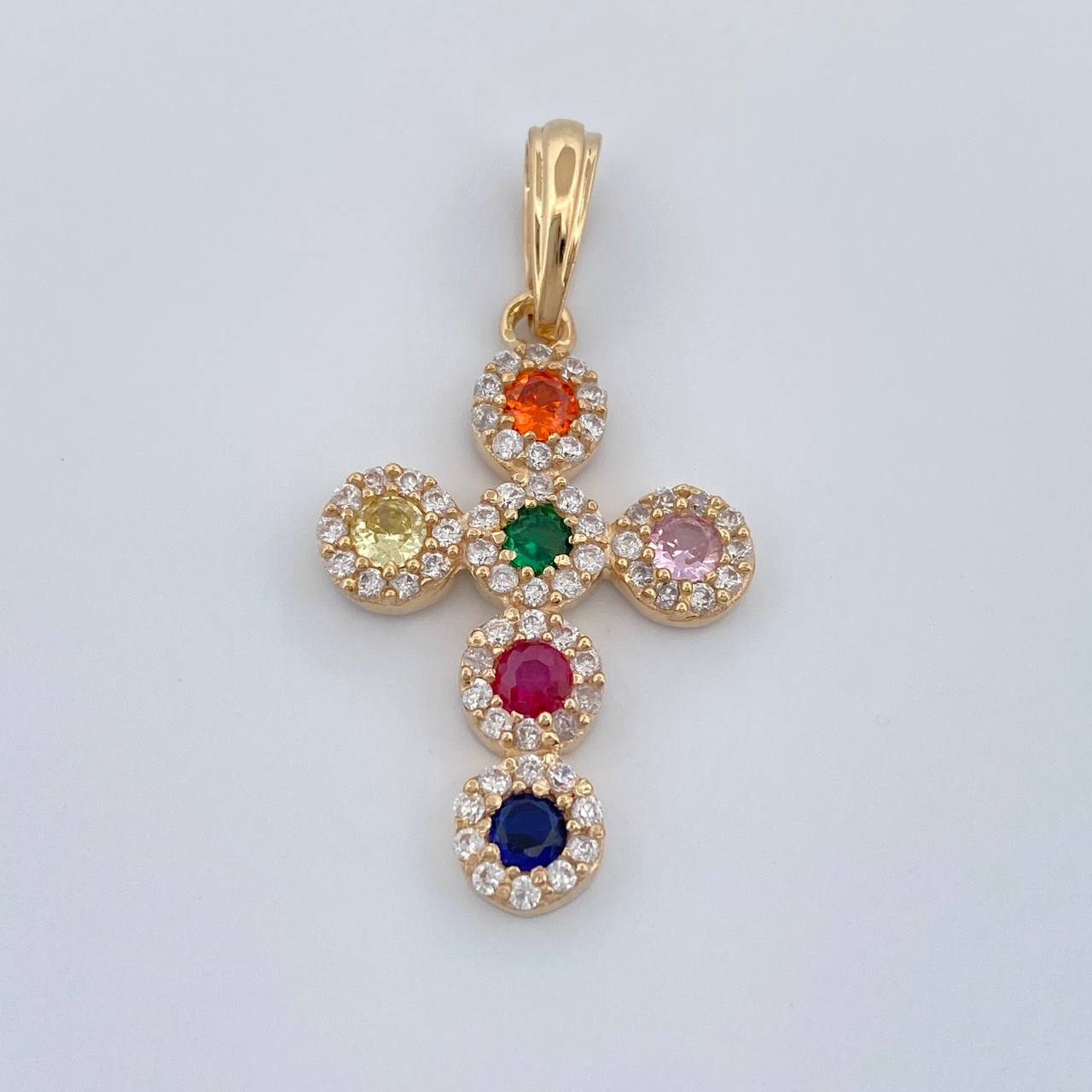 Dije Cruz Tupida 2.7gr / 3.2cm / Oro Amarillo 18K %