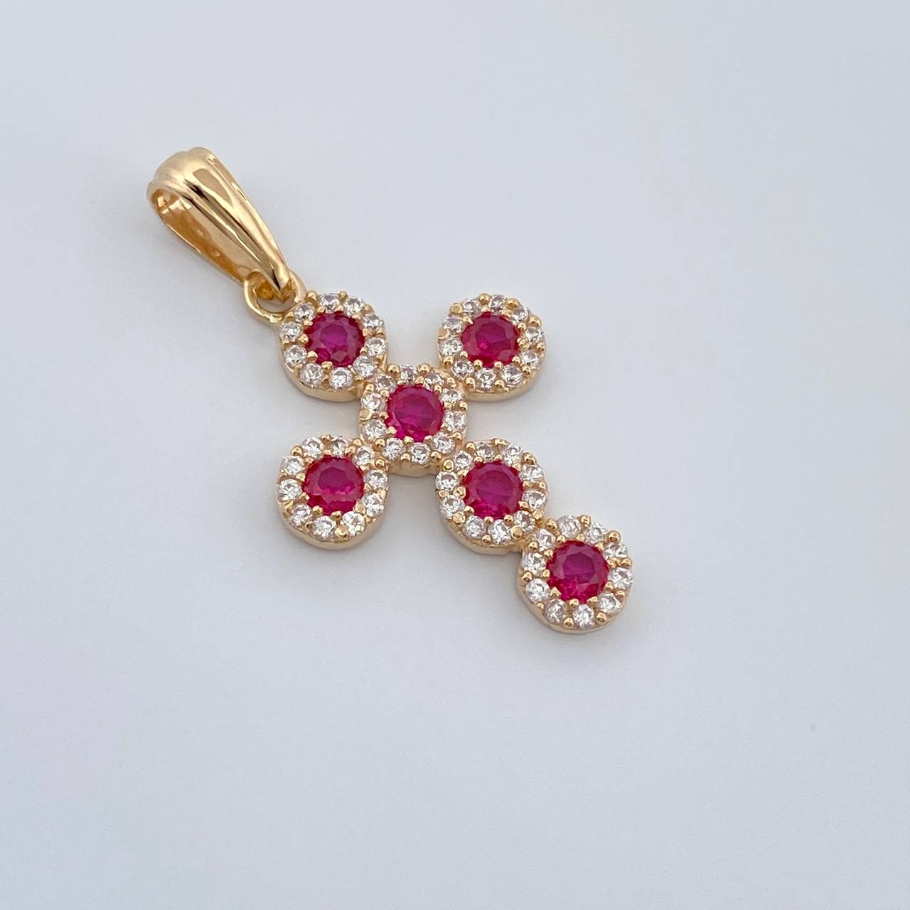 Dije Cruz Tupida 2.35gr / 3.2cm / Oro Amarillo 18K %