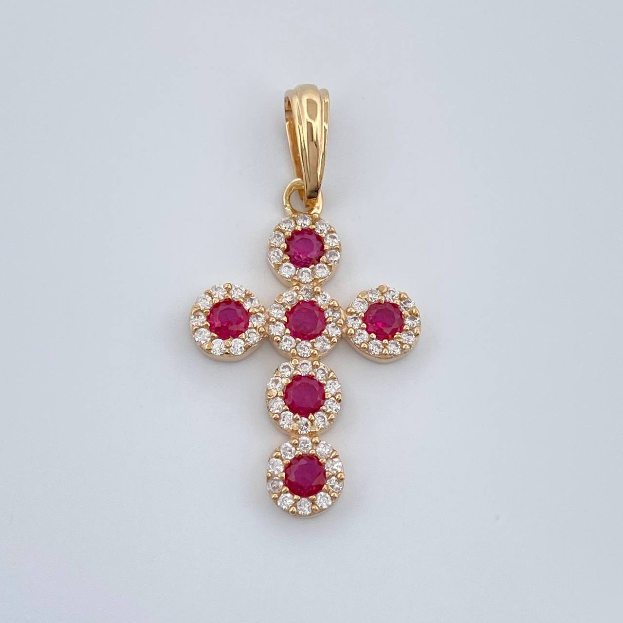 Dije Cruz Tupida 2.35gr / 3.2cm / Oro Amarillo 18K %