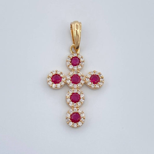 Dije Cruz Tupida 2.35gr / 3.2cm / Oro Amarillo 18K %