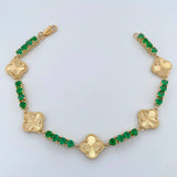 Pulso Tennis Trebol 18.05gr / 20.2cm / 3.66mm Oro Amarillo Nac.Esp. 18K %