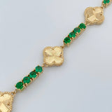 Pulso Tennis Trebol 18.05gr / 20.2cm / 3.66mm Oro Amarillo Nac.Esp. 18K %