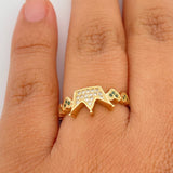 Anillo Corona Corazones 2.65gr / T7 / Oro Amarillo 18K %