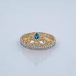 Anillo Tiara 2.3gr / 6.25cm / Dos Oros Amarillo Blanco 18K %