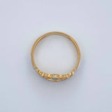 Anillo Tiara 2.3gr / 6.25cm / Dos Oros Amarillo Blanco 18K %