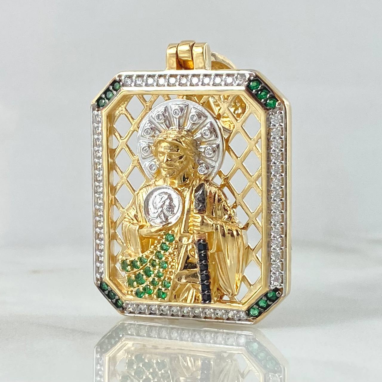 Dije Cuadro San Judas Tadeo 13.85gr / 4.7cm / Oro 18K *