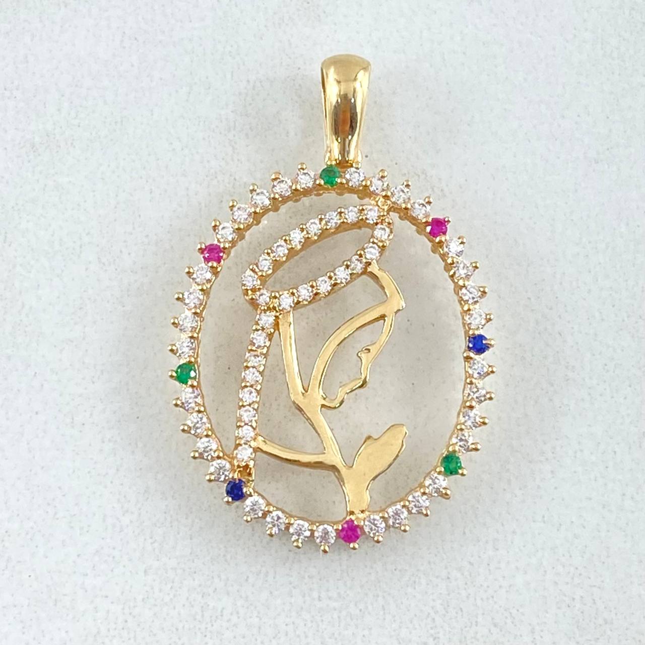 Dije Virgen Maria 2.65gr / 3cm / Oro 18K *