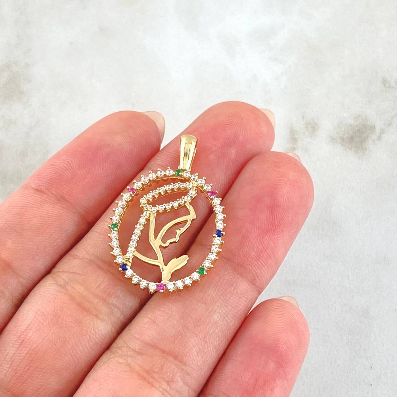 Dije Virgen Maria 2.65gr / 3cm / Oro 18K *
