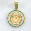 Dije Medalla Corona 7gr / 2.3cm / Oro 18K *