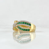 Anillo Moño Infinito 5.4gr / T8 / Dos Oros Amarillo Blanco 18K ©