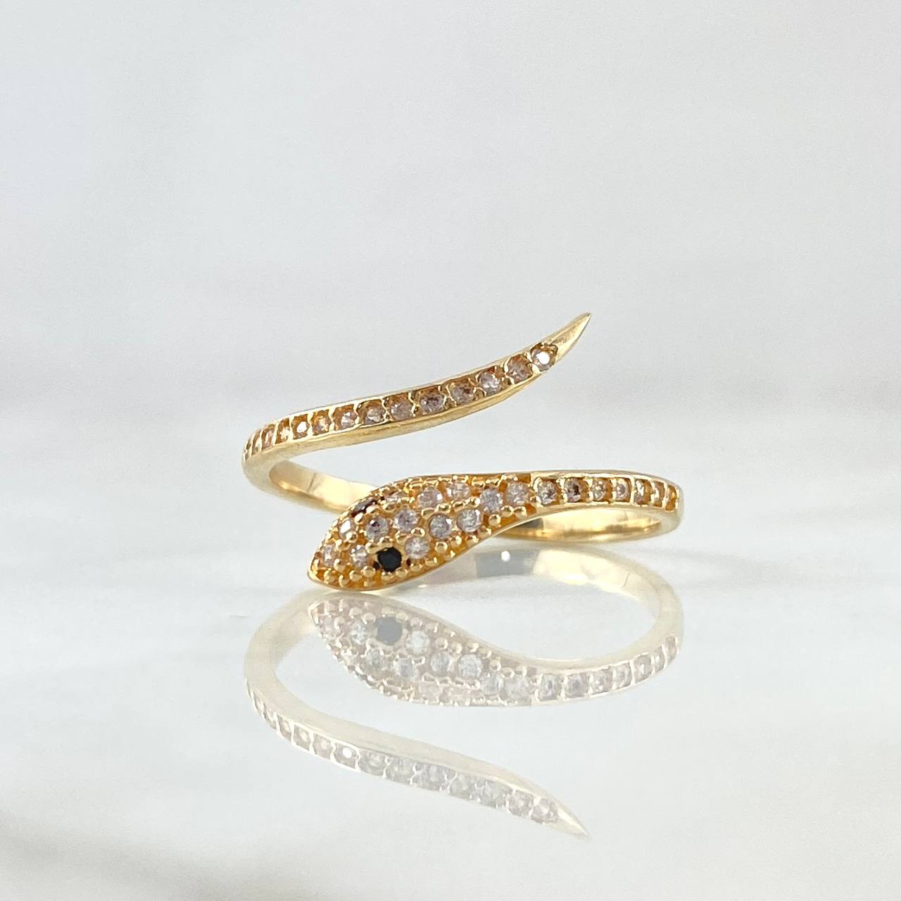 Anillo Serpiente 2.1gr / T7 1/4 / Oro 18K *