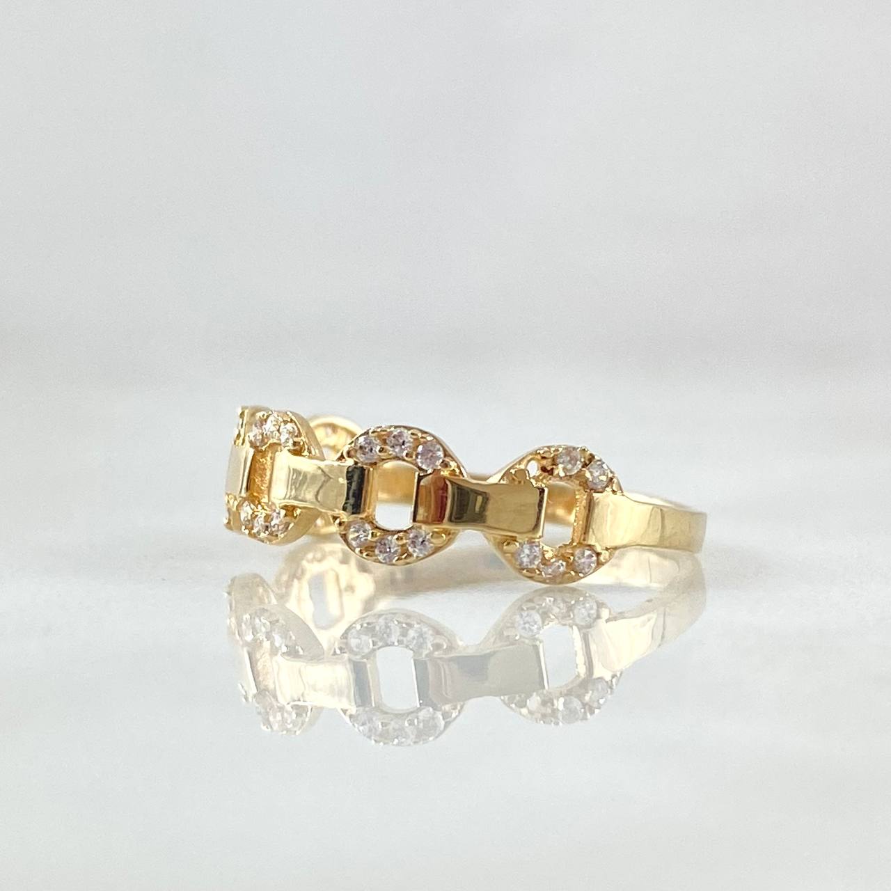 Anillo Cubano Parcial 1.6gr / T5 3/4 / Oro 18K *