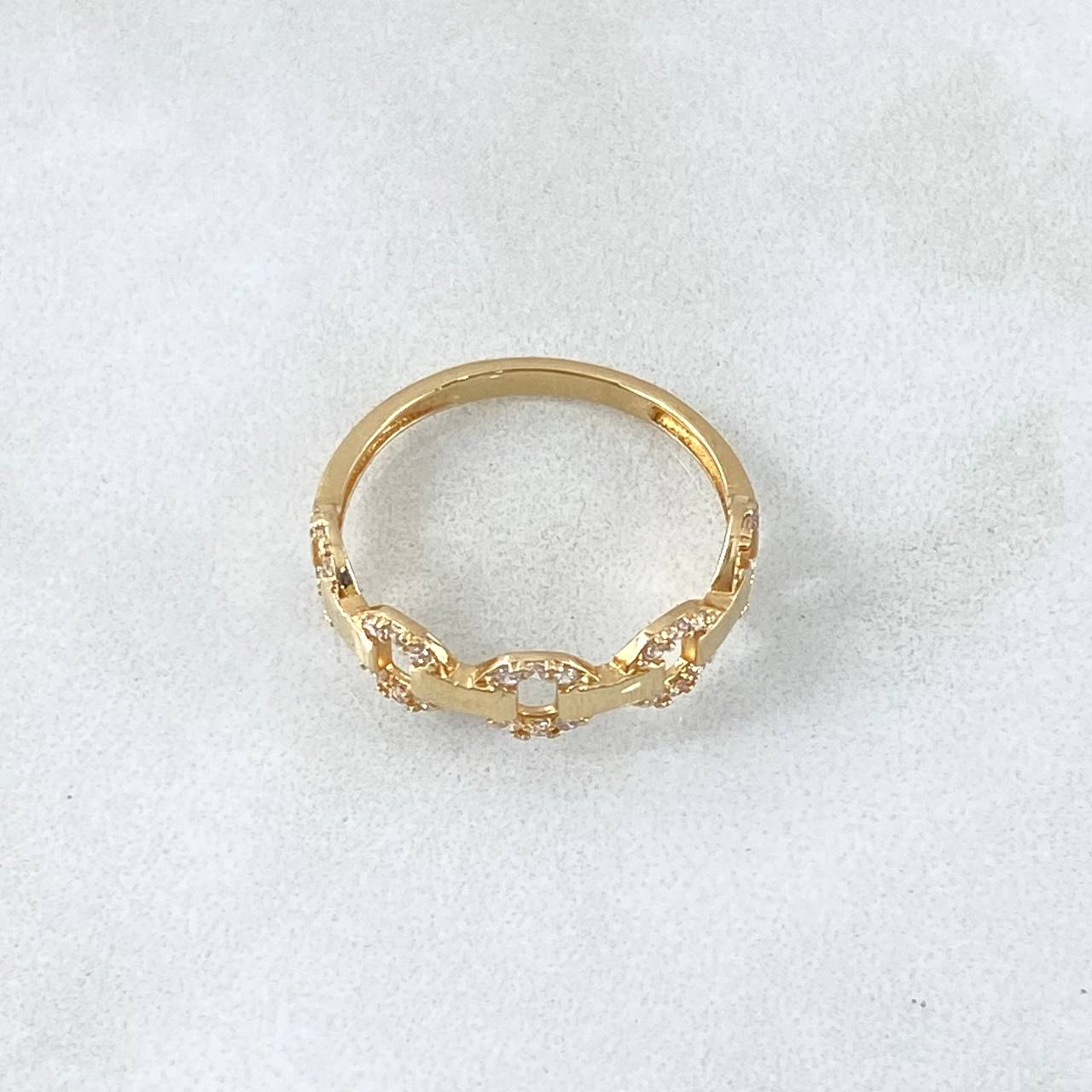 Anillo Cubano Parcial 1.6gr / T5 3/4 / Oro 18K *