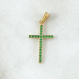Dije Crúz Tupida 0.95gr / 2.5cm / Oro 18K