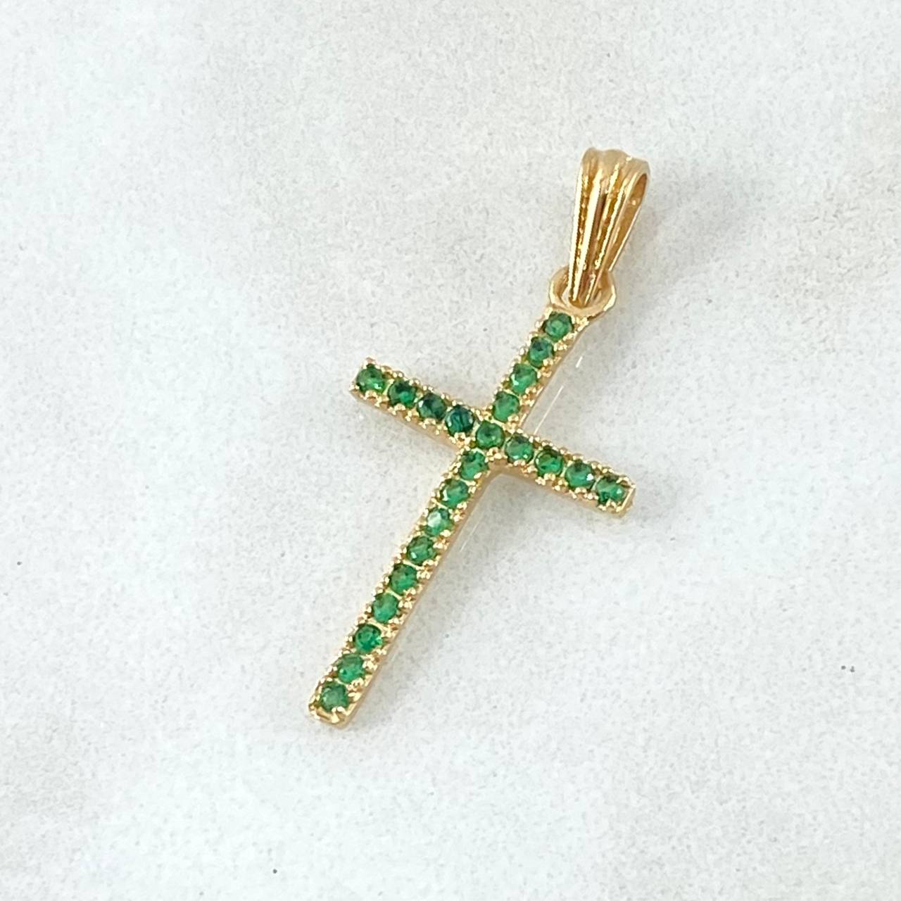 Dije Crúz Tupida 0.95gr / 2.5cm / Oro 18K