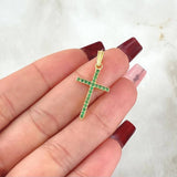 Dije Crúz Tupida 0.95gr / 2.5cm / Oro 18K